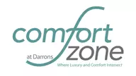 <h1>Darrons Comfort Zone Logo Identity</h1> To start, Darrons needed a logo for their new Comfort Zone, a section of the store devoted to featuring Stressless® and American Leather® furniture. We looked at the furniture lines and branding, took into account the Darrons logo, and designed a logo that would compliment existing branding. We used a clean contemporary logotype with a flowing ‘f’ to emulate the contour and comfort of the furniture, and balanced the placement of the text ‘at Darrons’ and tagline ‘Where luxury and comfort intersect’. The default colors were ‘Darrons teal’ and gray, but we decided color palette should be flexible to compliment individual advertisement images.